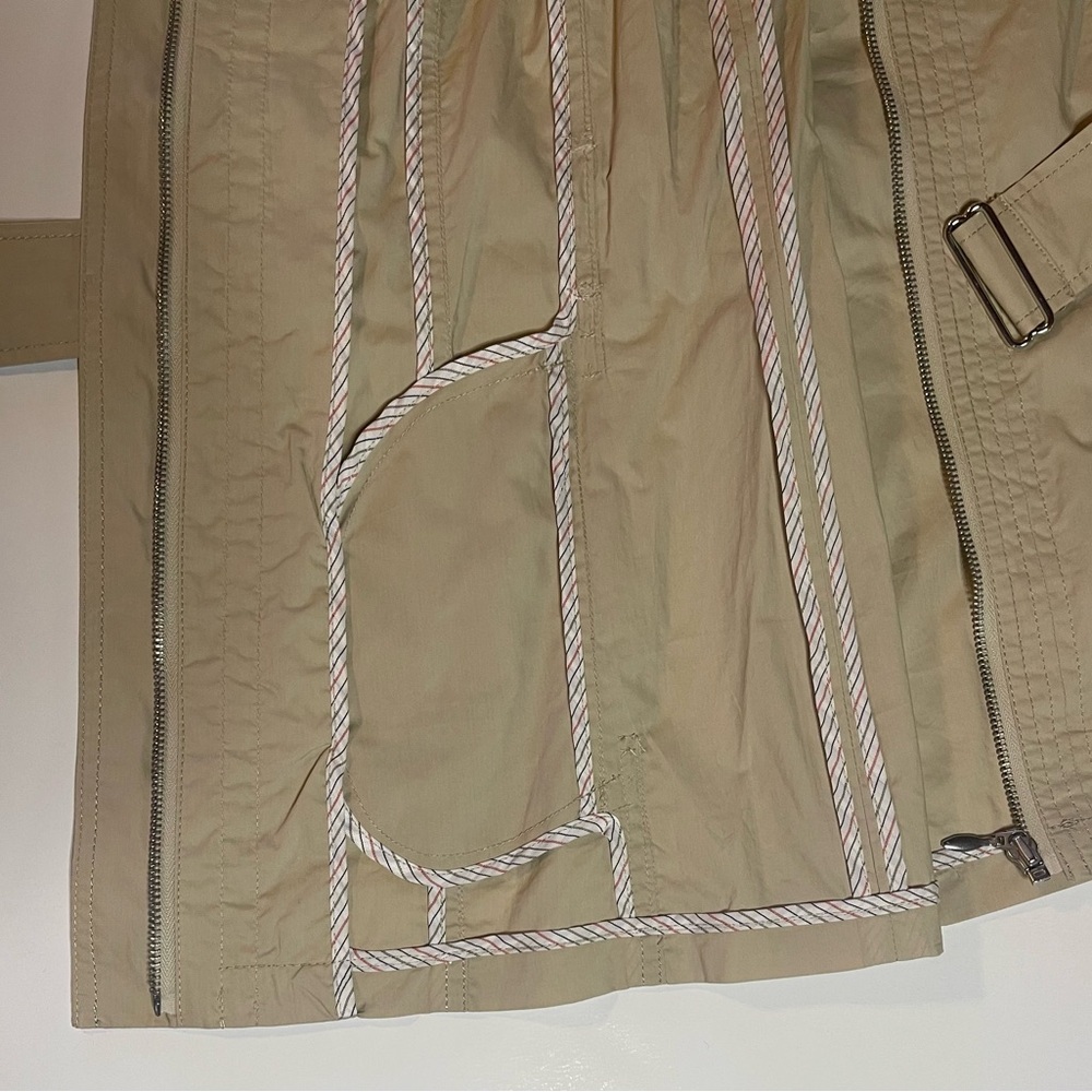 Chico's Light Beige Belted Trench Coat - Picture 15 of 16